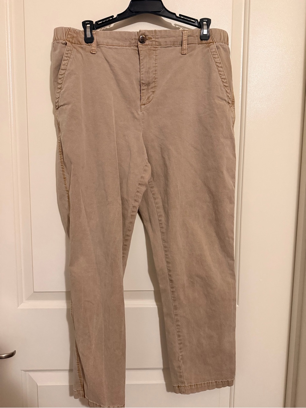 Old Navy Light Beige Straight-Leg Chinos